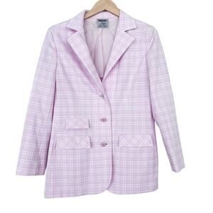 Vintage Bleyle for Hooper Pink Plaid Blazer Sz M